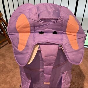 purple elephant colapsable hamper